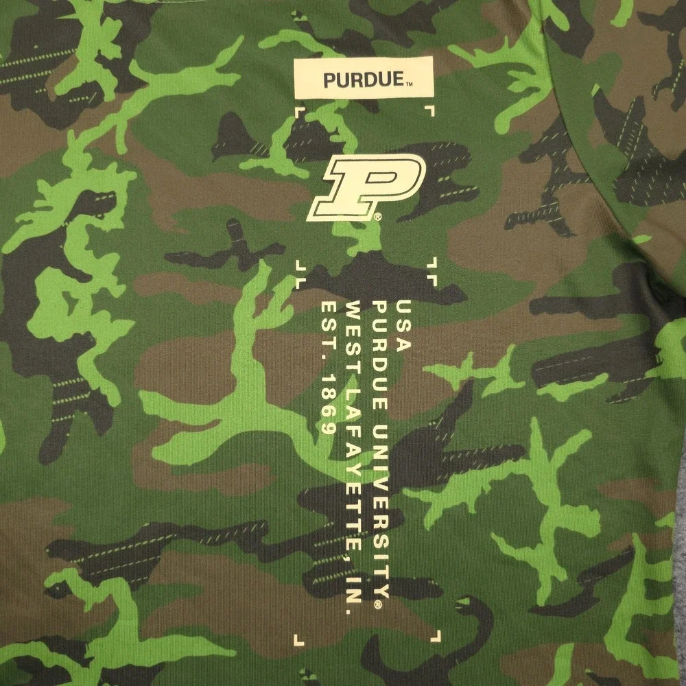 Nike Salute to Service Shirt Womens M Camo Purdue Boilermakers NCAA USA Flag